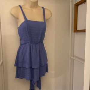 Blue Layered Sleeveless Dress